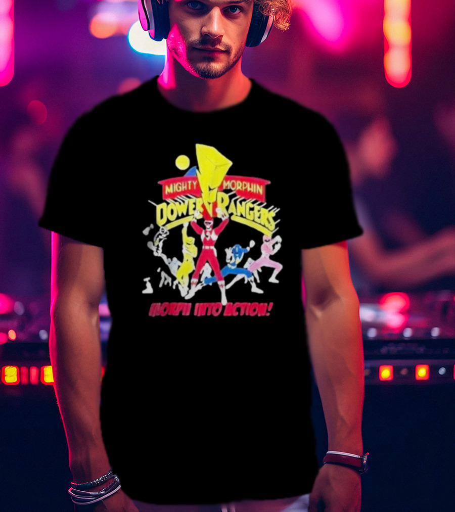 Mighty Morphin Power Rangers Morph Into Action T-Shirt