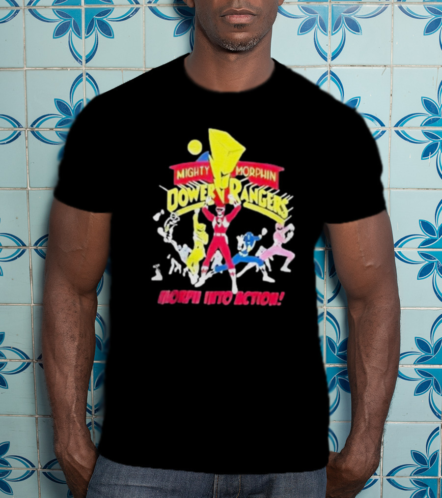Mighty Morphin Power Rangers Morph Into Action T-Shirt