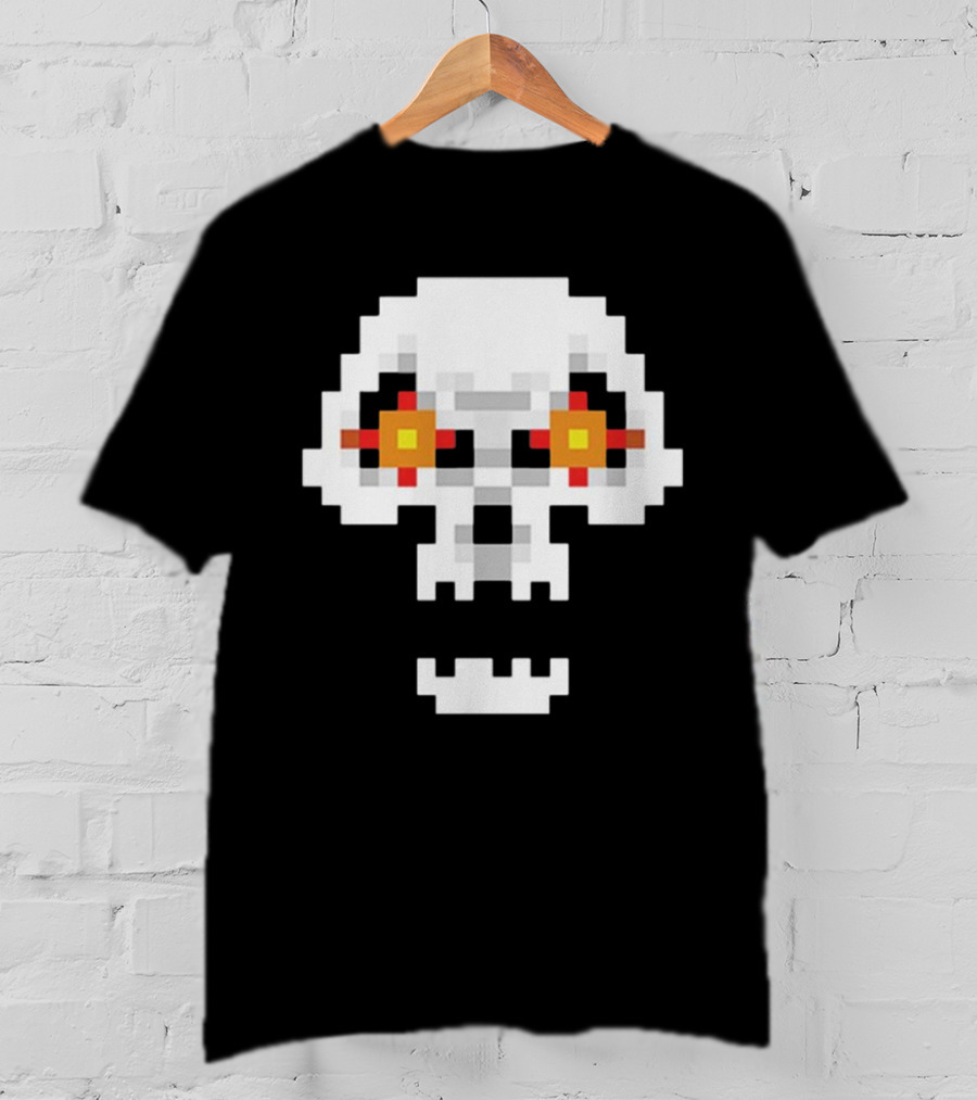 Crossing Skull Pixel T-Shirt