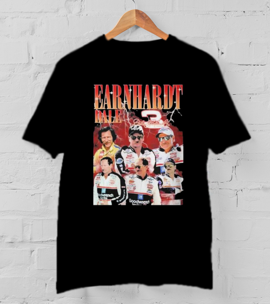 Dale Earnhardt Number 3 Goodwrench Racing Bootleg Rap T-Shirt