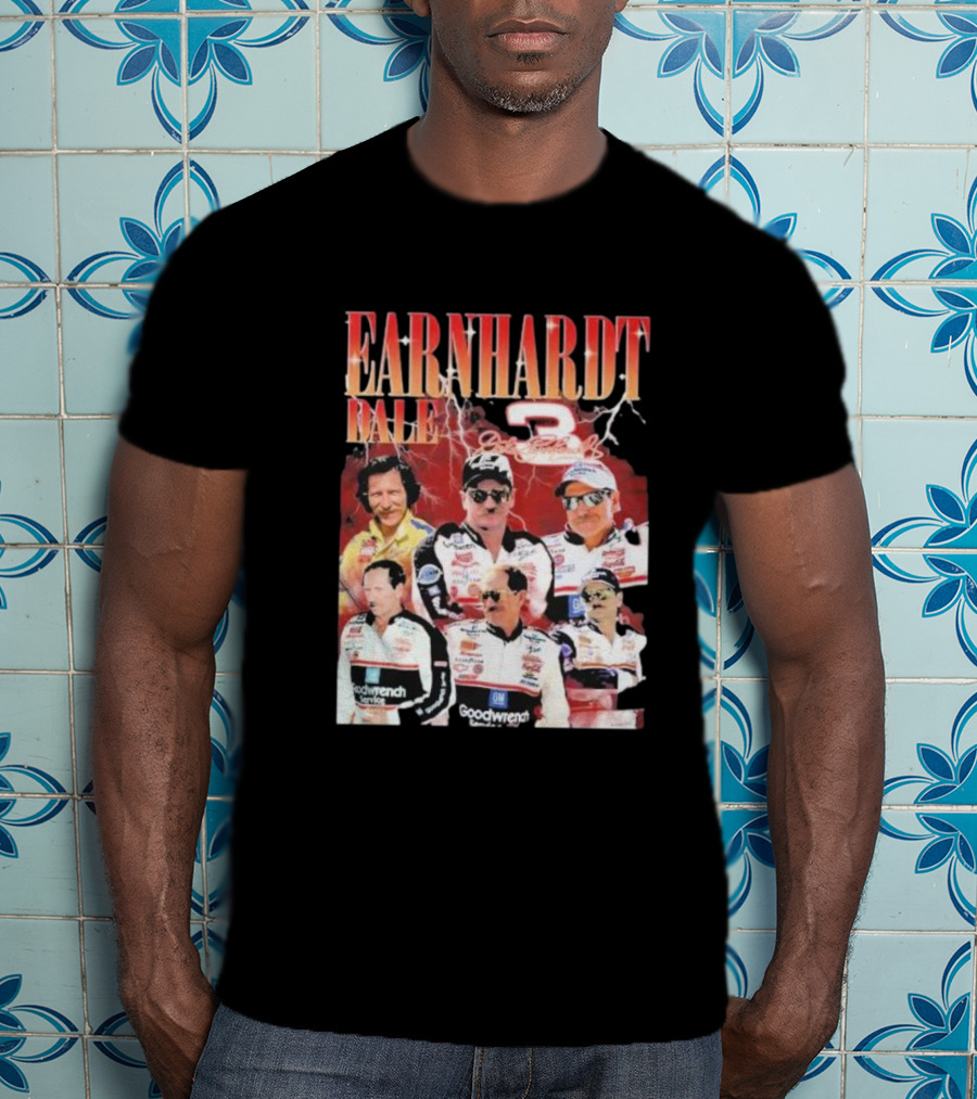 Dale Earnhardt Number 3 Goodwrench Racing Bootleg Rap T-Shirt