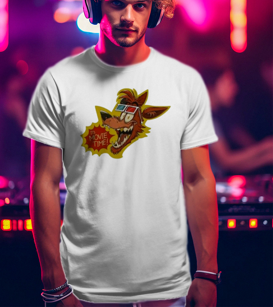 Five Nights At Freddy’s Foxy In 3D Glasses It's Movie Time T-Shirt