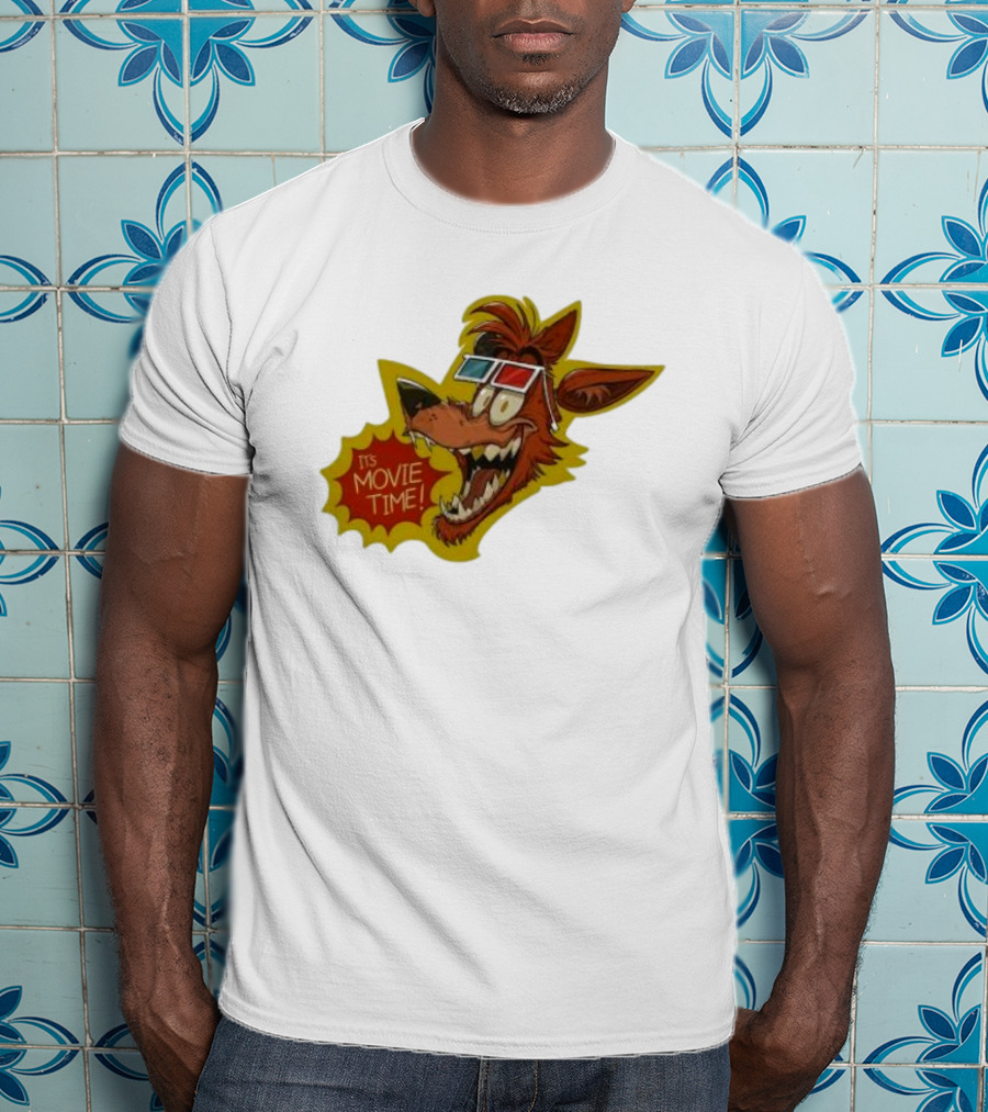 Five Nights At Freddy’s Foxy In 3D Glasses It's Movie Time T-Shirt