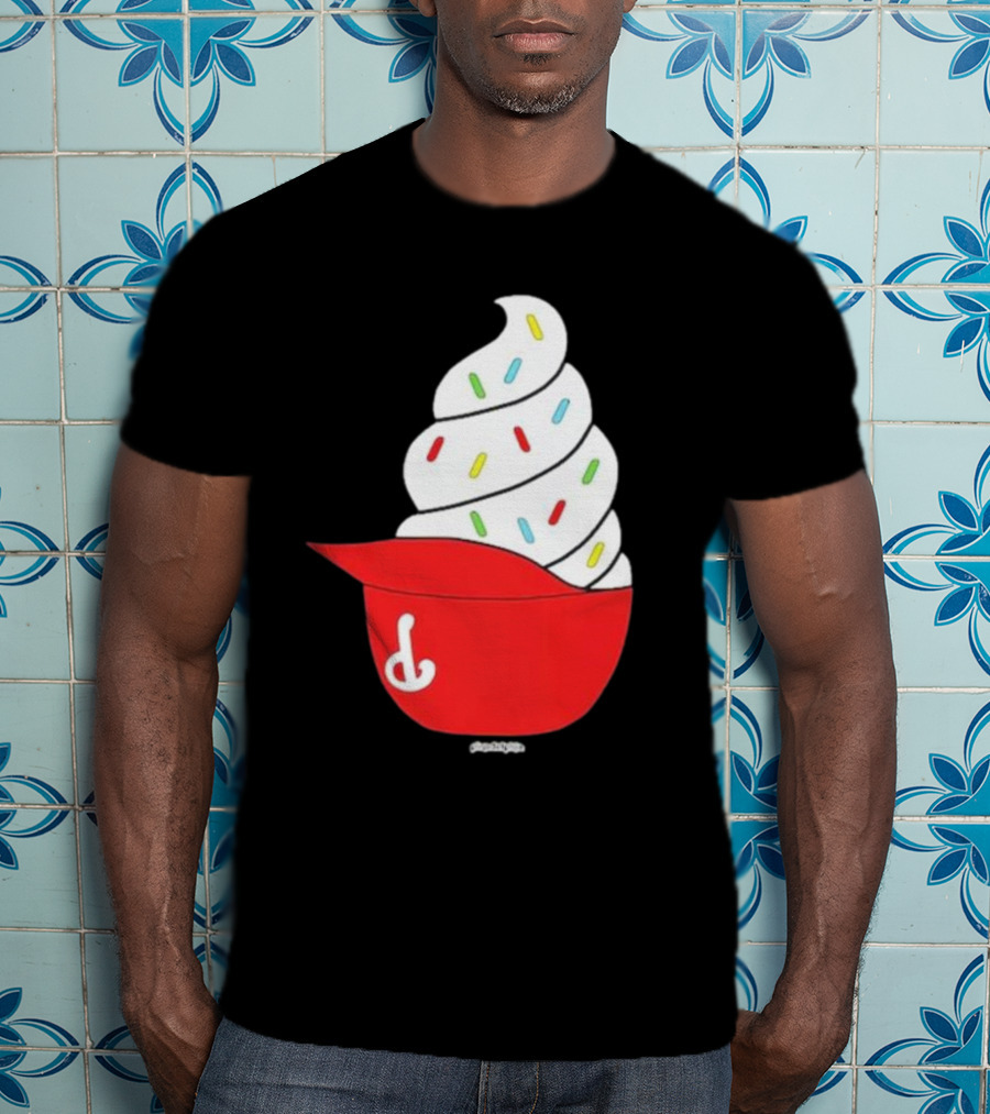 Phillies Ice Cream Helmet Swirl With Sprinkles T-Shirt