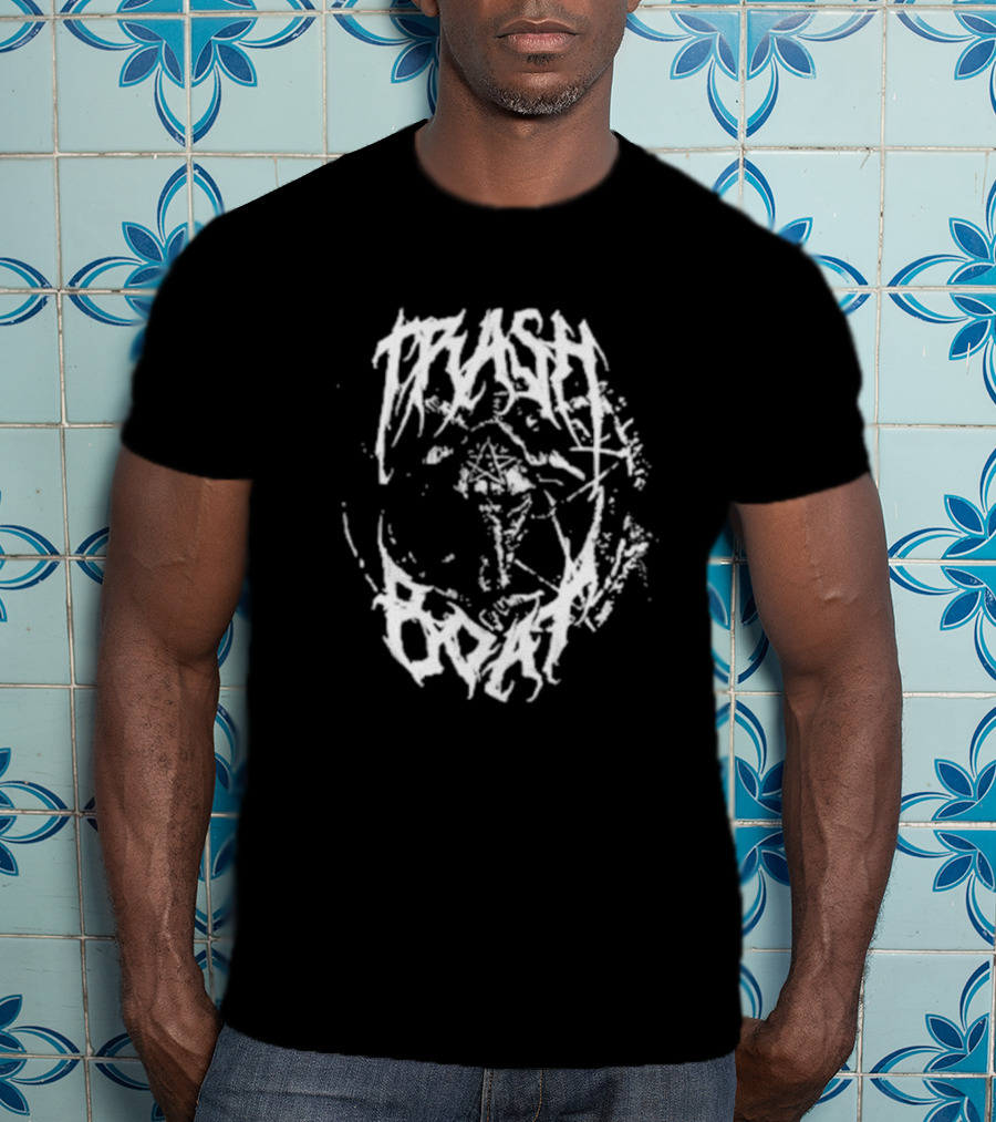 Trash Boat Halloween Occult Symbol Black T-Shirt