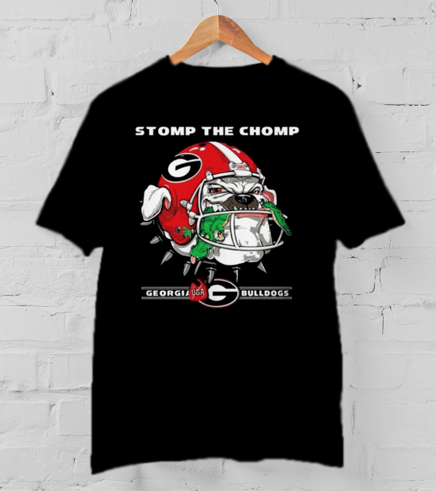 Stomp The Chomp Georgia UGA Bulldogs Helmet Gator T-Shirt