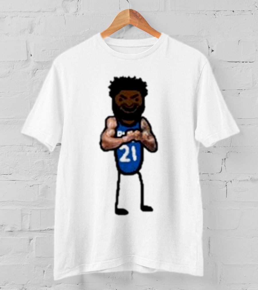 Nbapaint Joel Embeast Mode Cartoon 21 Jersey Basketball Stick Figure T-Shirt