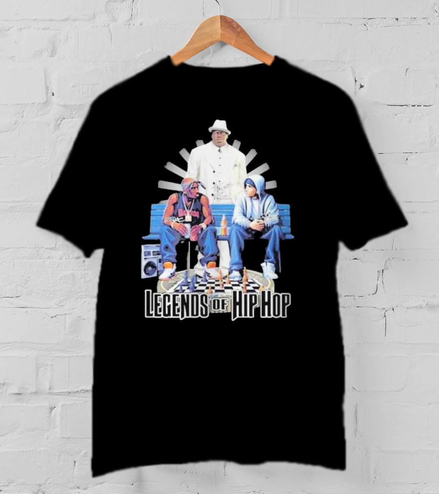 The Eminem Show Legends Of Hip Hop Bench Chess Game Boombox Trio T-Shirt