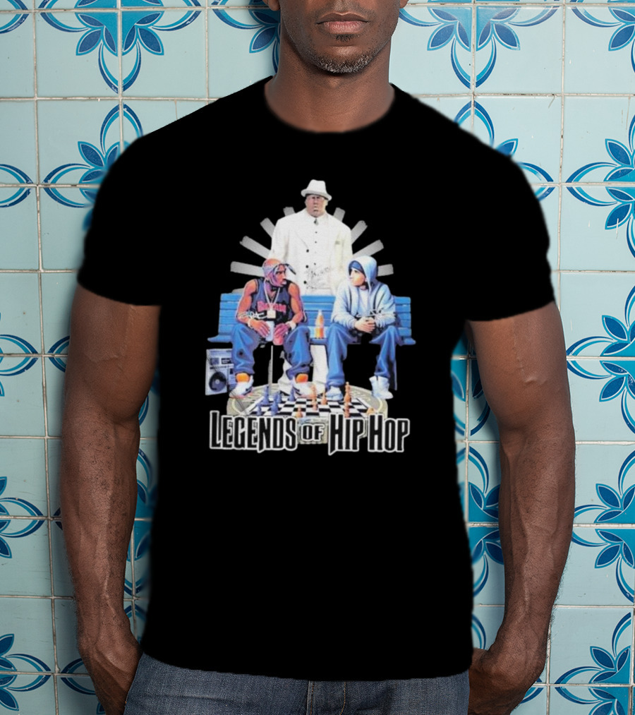 The Eminem Show Legends Of Hip Hop Bench Chess Game Boombox Trio T-Shirt