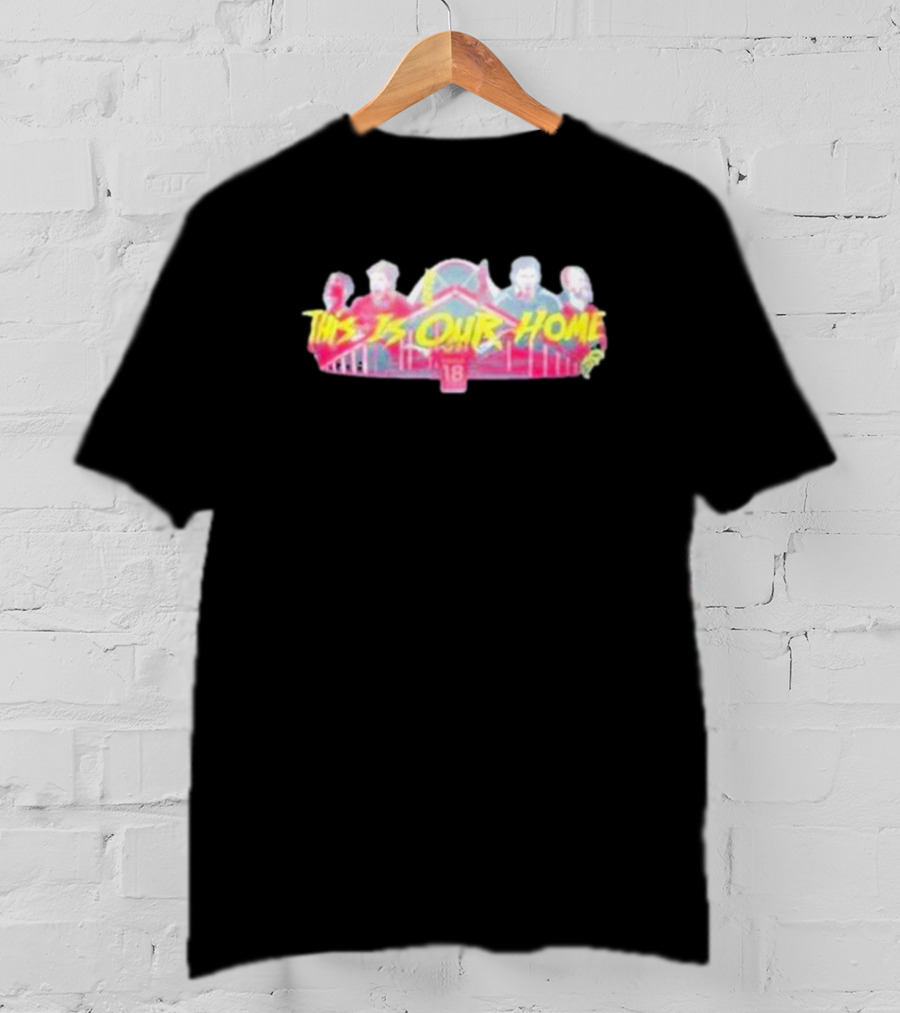 This Is Our Home Baseball Themed Design With Iconic Bridge And Figures T-Shirt