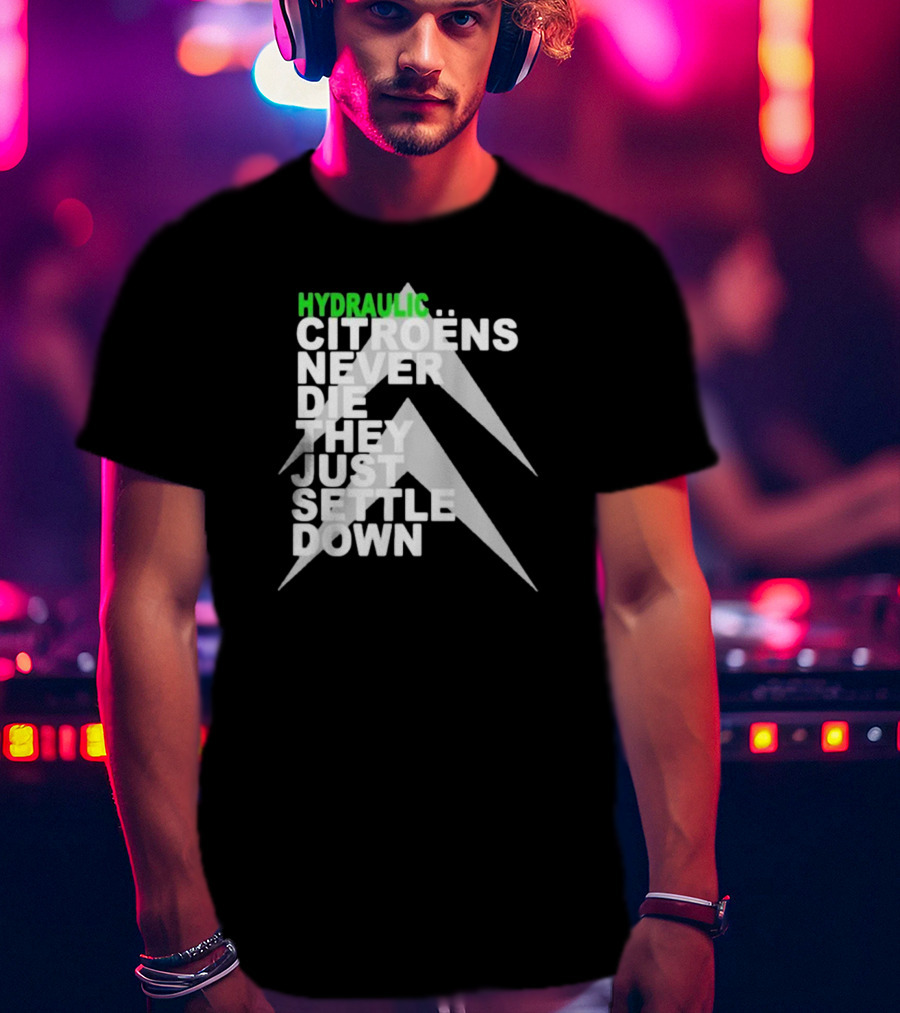 Hydraulic Citroens Never Die They Just Settle Down Chevrons T-Shirt