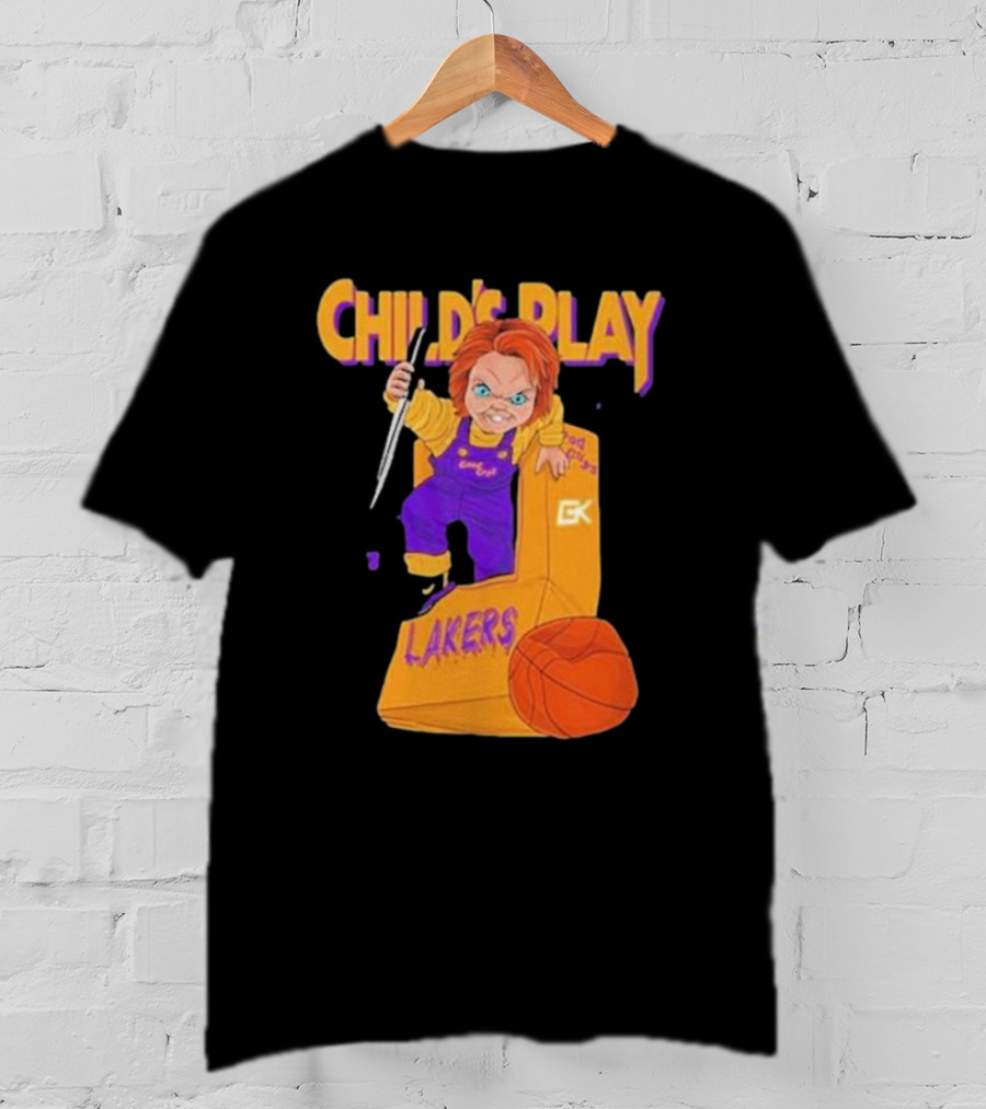 Child's Play Los Angeles Lakers Chucky Basketball Box T-Shirt