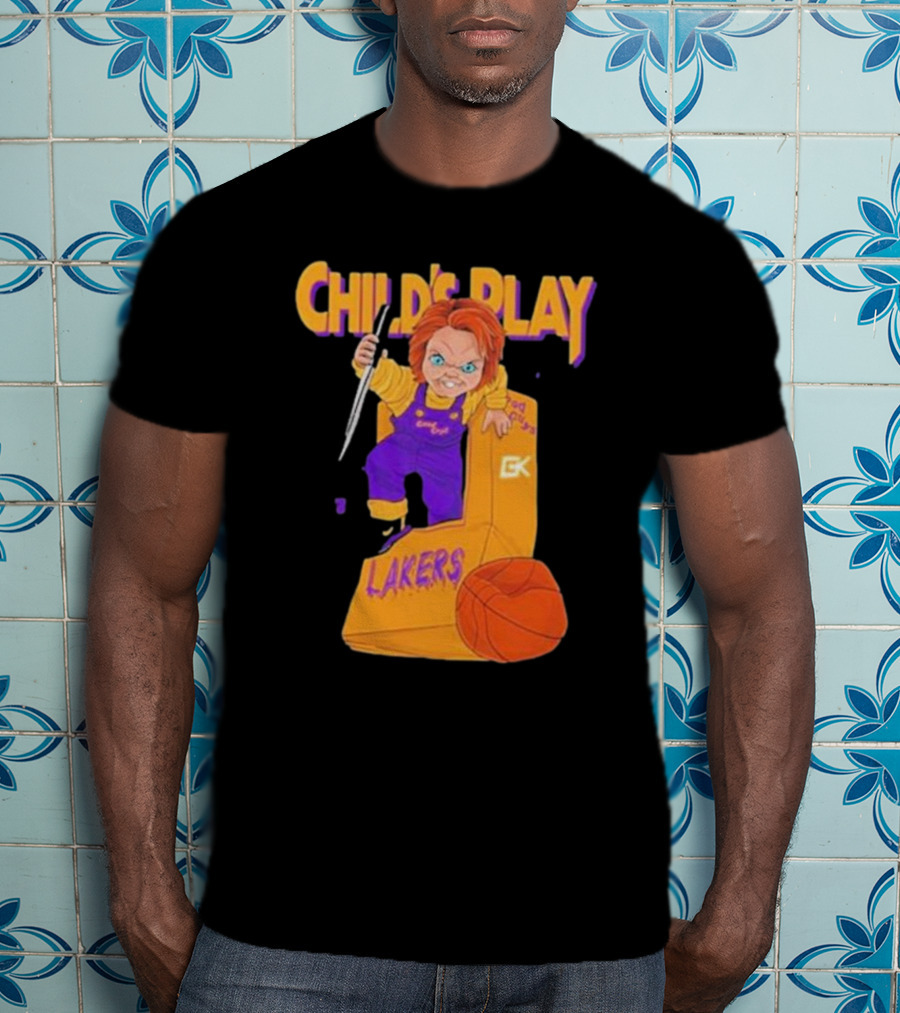 Child's Play Los Angeles Lakers Chucky Basketball Box T-Shirt