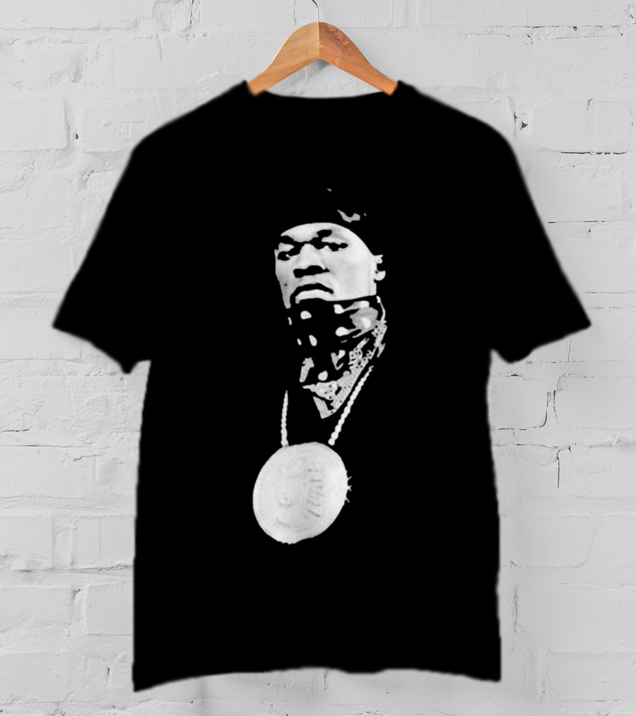 Drake Ibashar Bandana Portrait With Large Medal Necklace T-Shirt