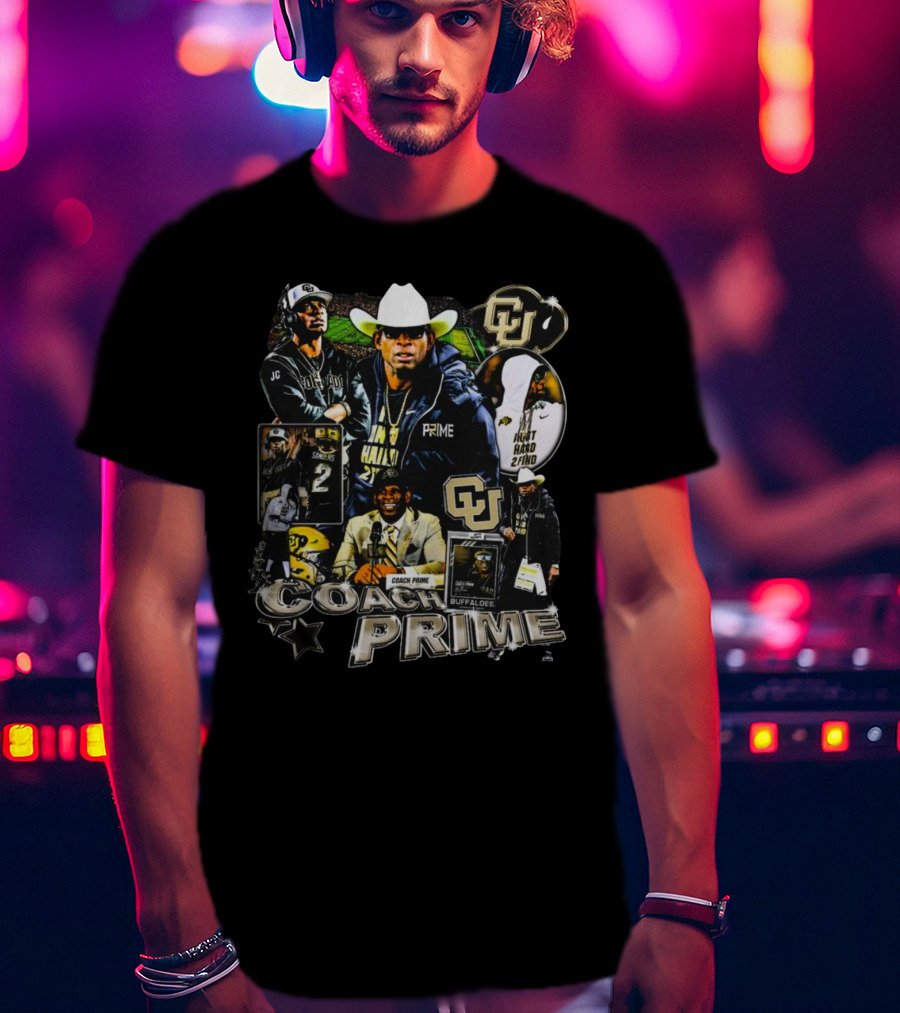 Coach Prime Deion Sanders Football Legend CU Buffs Athletic Excellence T-Shirt