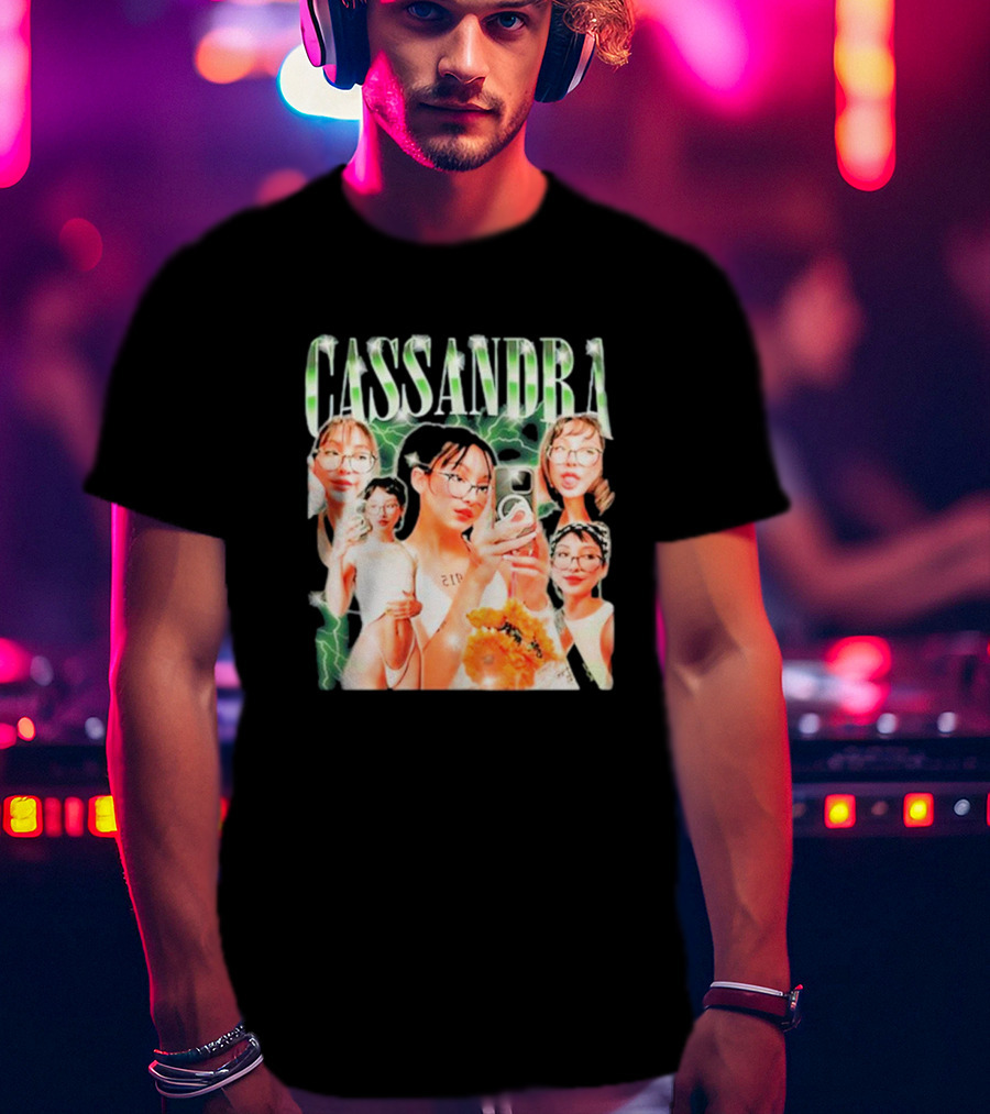 Cassandra Milkheavens Selfies 90s Aesthetic Collage With Lightning Background T-Shirt