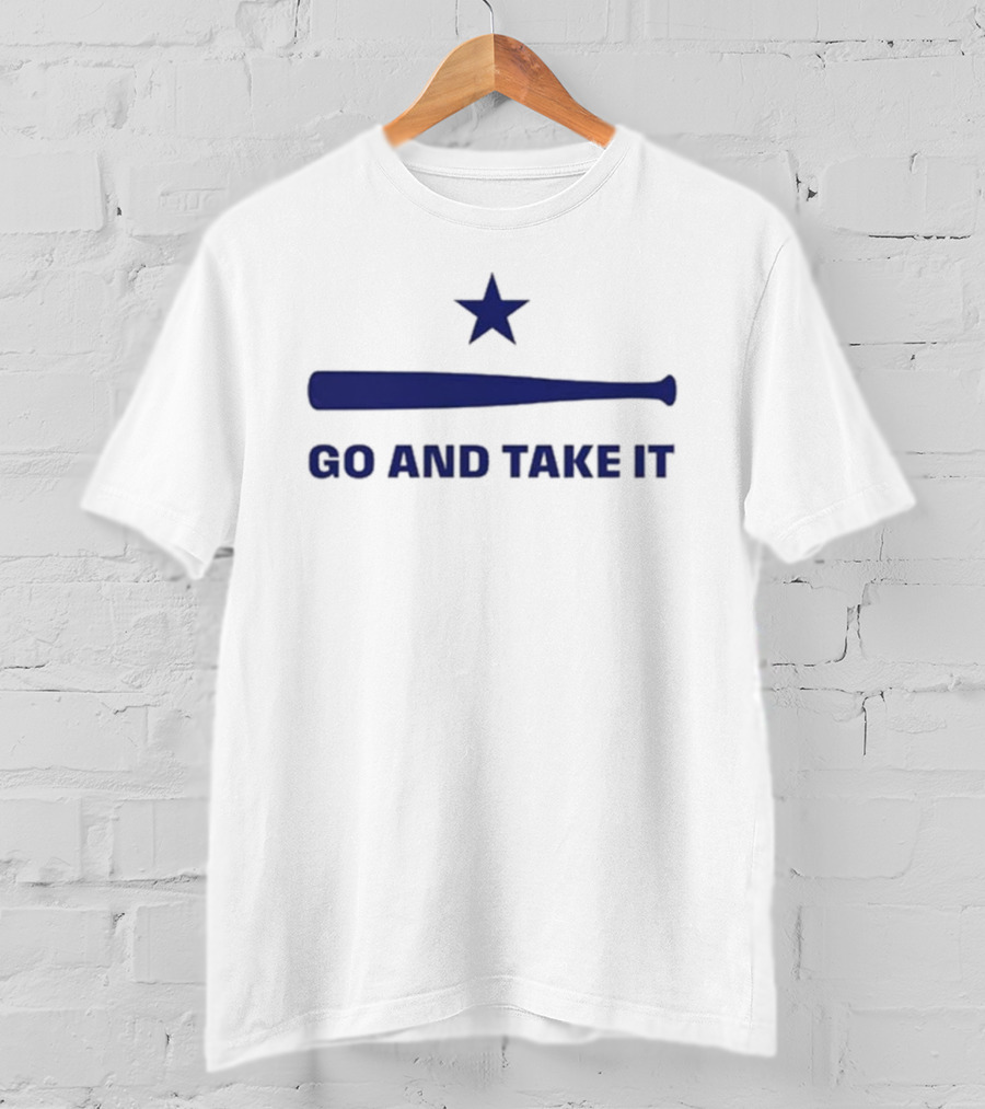 Go And Take It Bisonball Star And Bat T-Shirt
