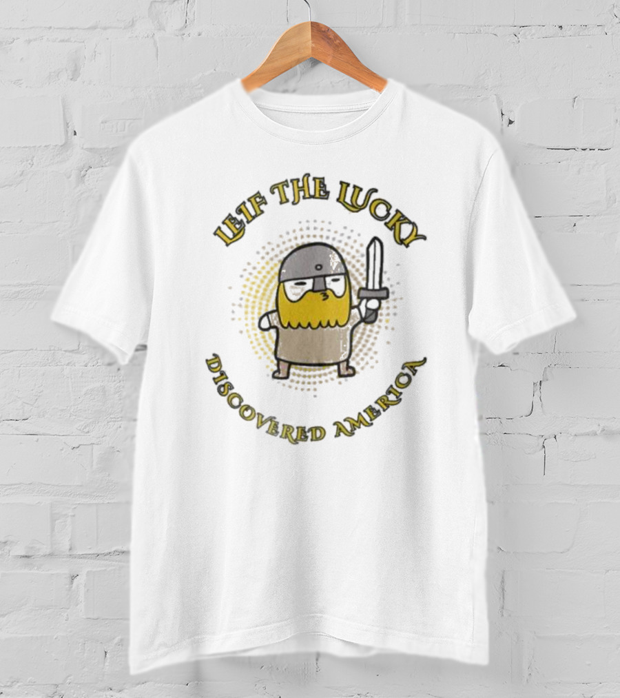 Leif The Lucky Discovered America Chibi Cute Viking T-Shirt