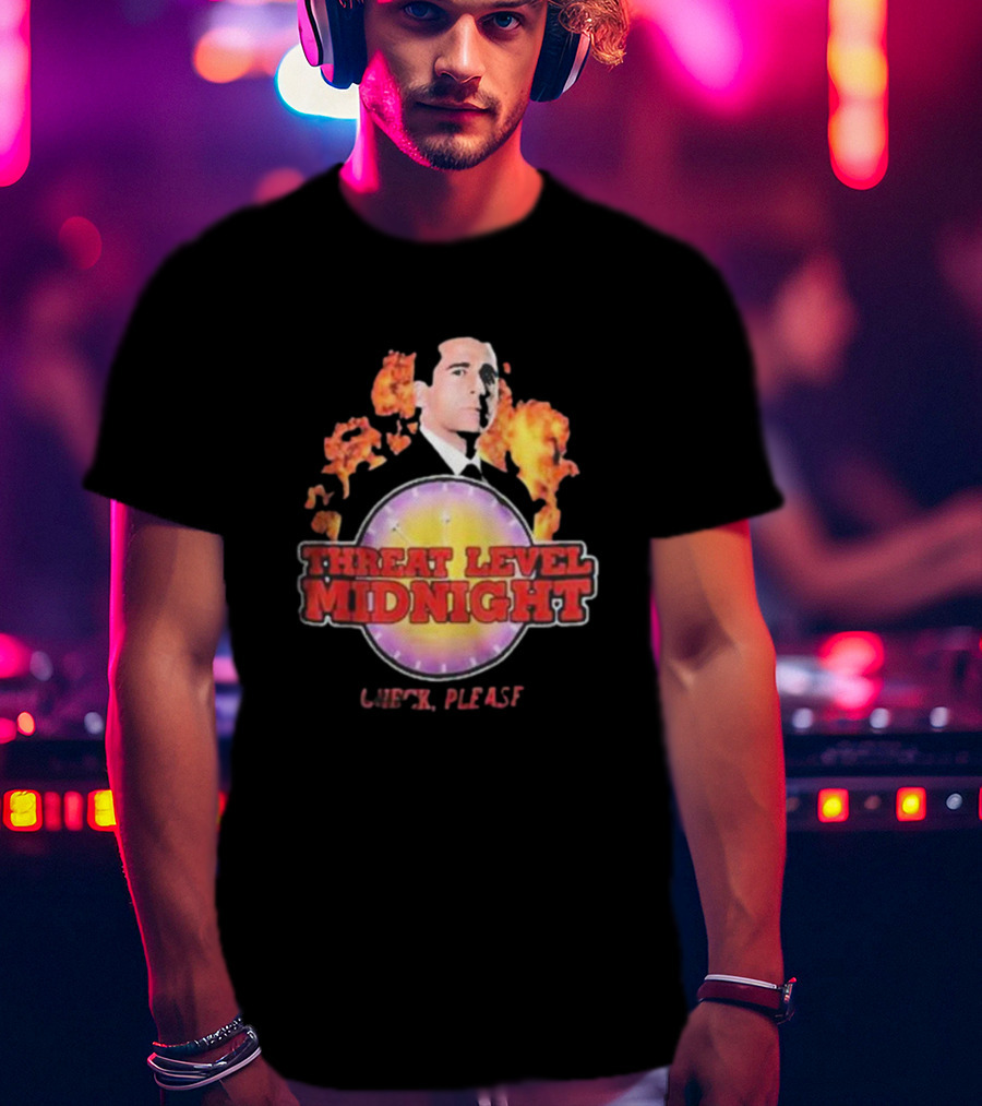 Michael Scott Threat Level Midnight Check Please The Office T-Shirt