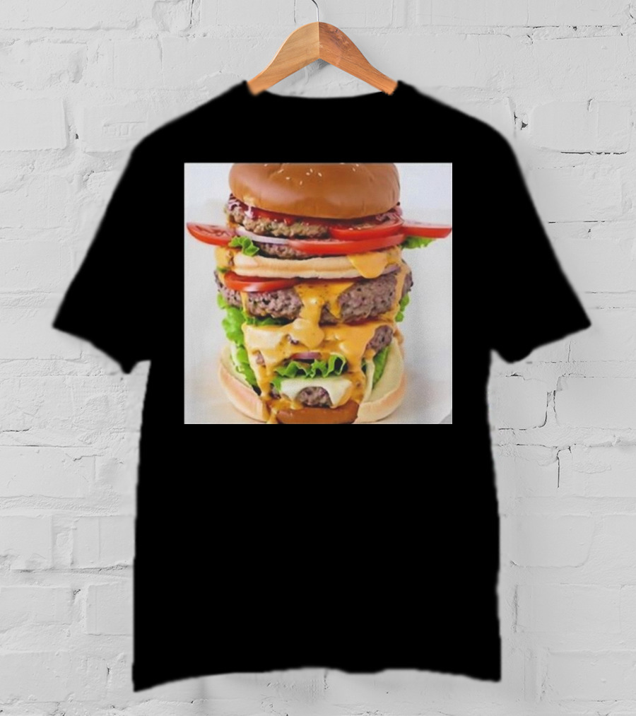 Heisenburger Cringey Quadruple Cheeseburger Stack T-Shirt