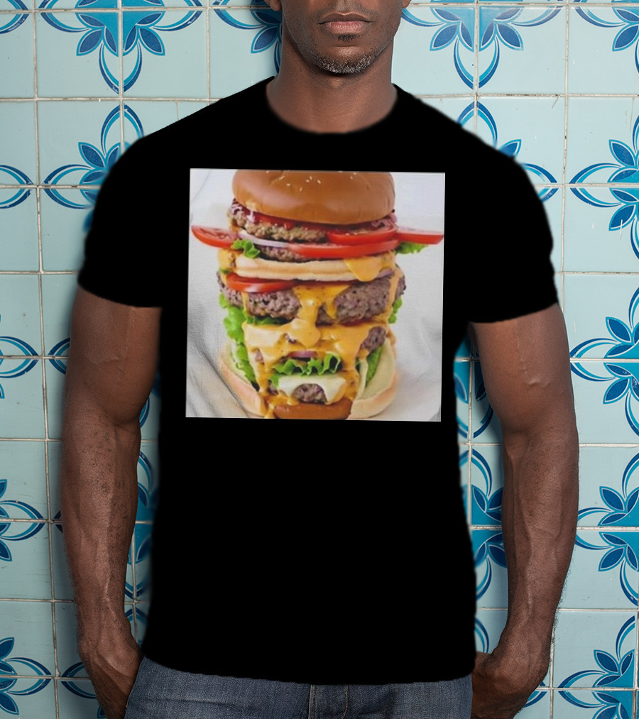 Heisenburger Cringey Quadruple Cheeseburger Stack T-Shirt