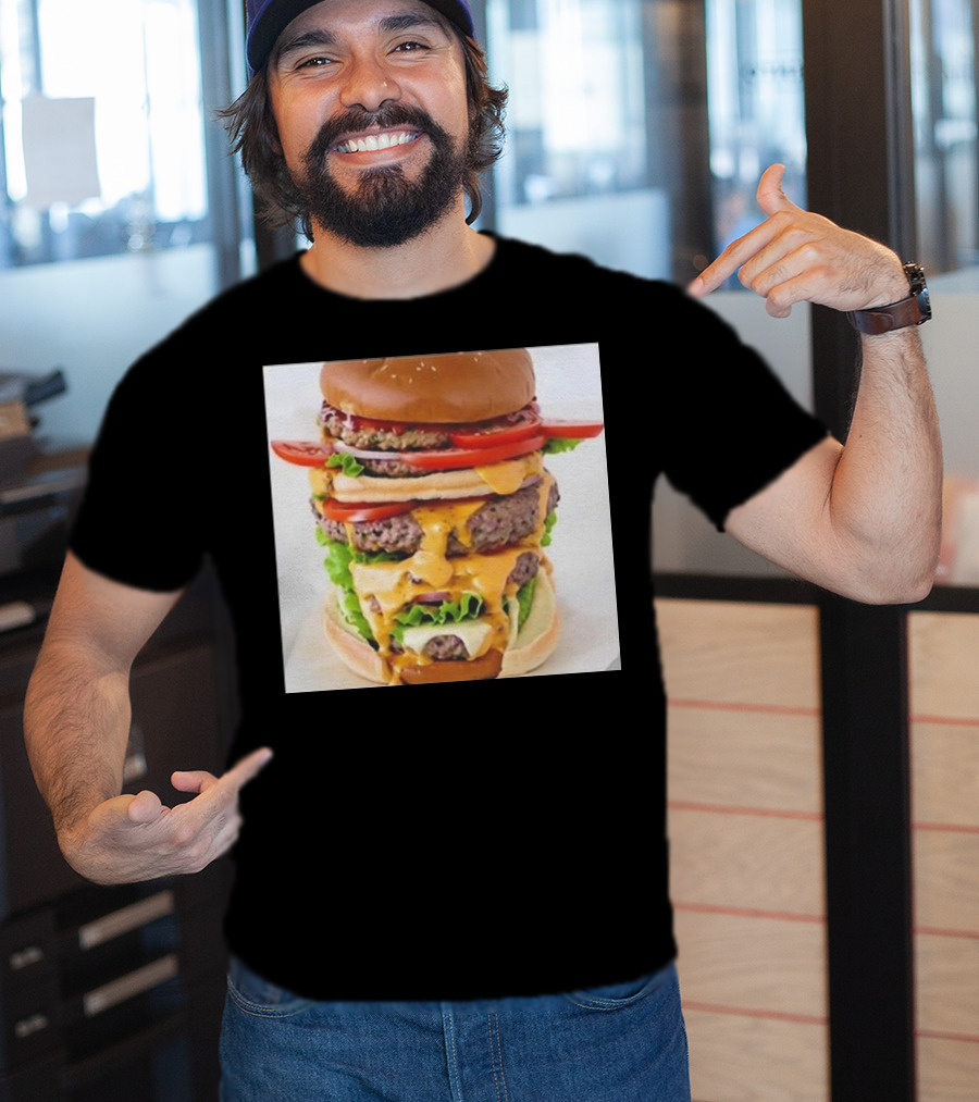 Heisenburger Cringey Quadruple Cheeseburger Stack T-Shirt