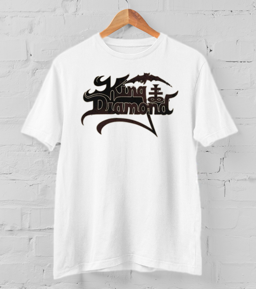 King Diamond Shop Masquerade Of Madness Logo With Bat And Cross Elements T-Shirt
