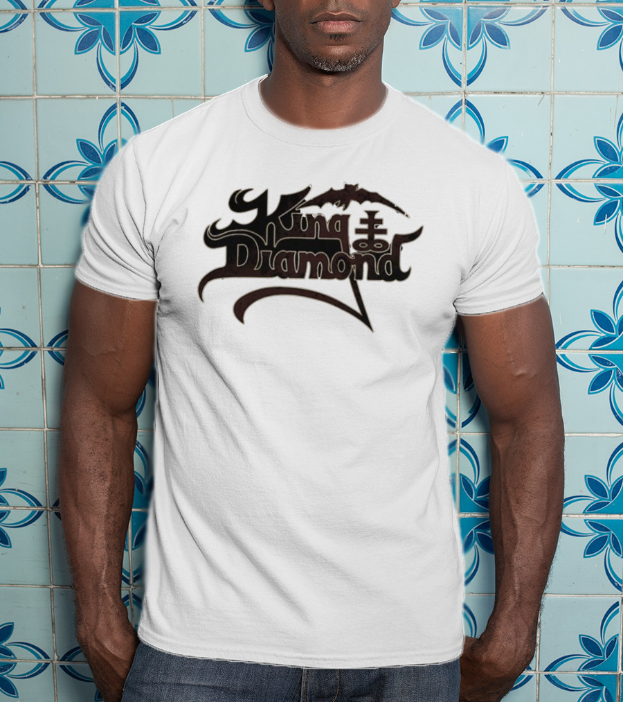 King Diamond Shop Masquerade Of Madness Logo With Bat And Cross Elements T-Shirt