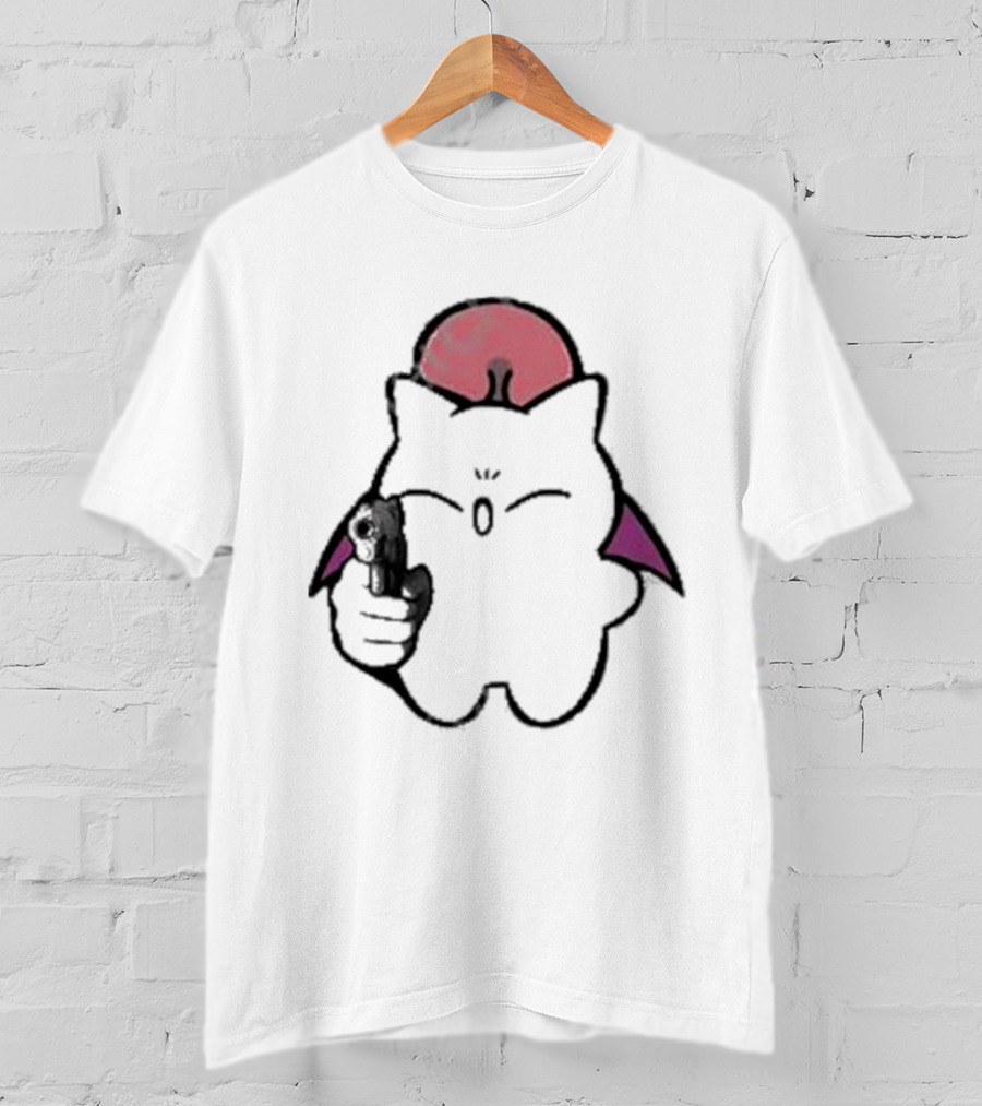 Gun Wielding Moogle By Wisdomeel T-Shirt