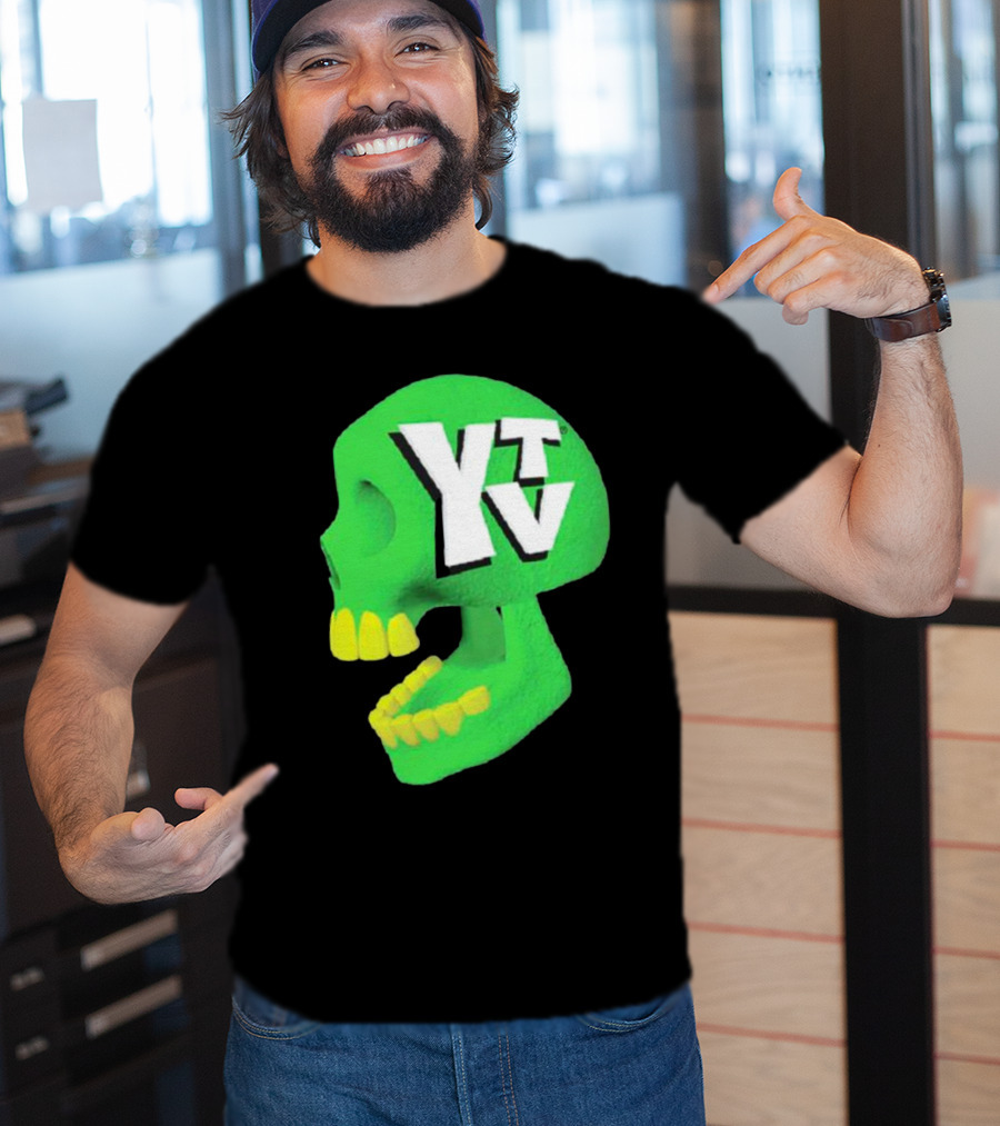 Ytv Green Skull Dark Night T-Shirt