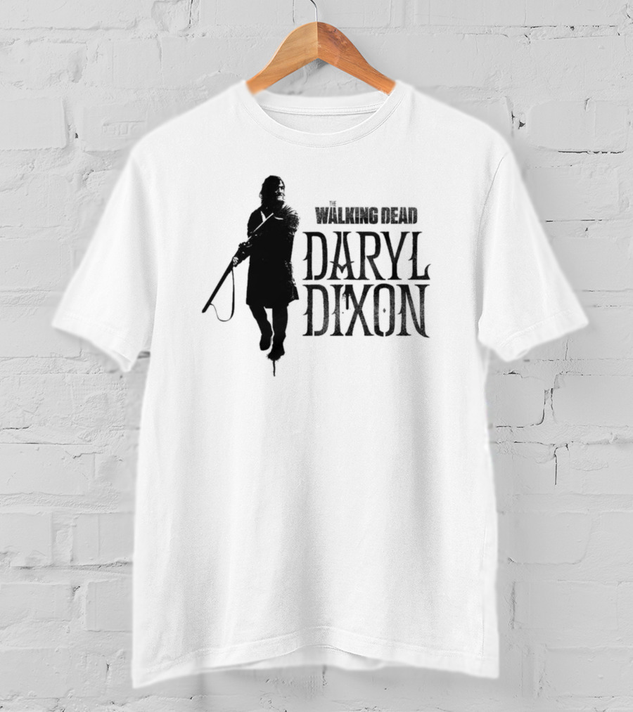 The Walking Dead Daryl Dixon Silhouette Crossbow Iconic Merch T-Shirt
