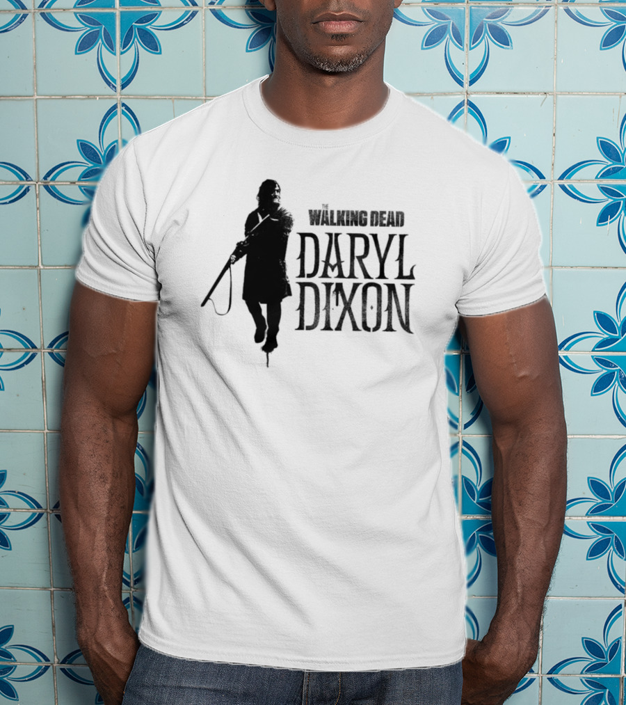 The Walking Dead Daryl Dixon Silhouette Crossbow Iconic Merch T-Shirt