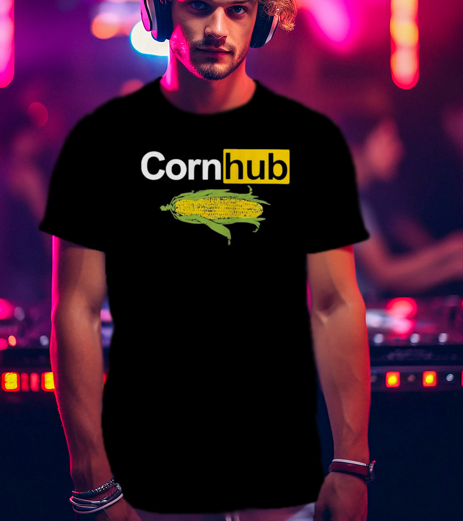 Corn Hub Parody With Corn Cob T-Shirt