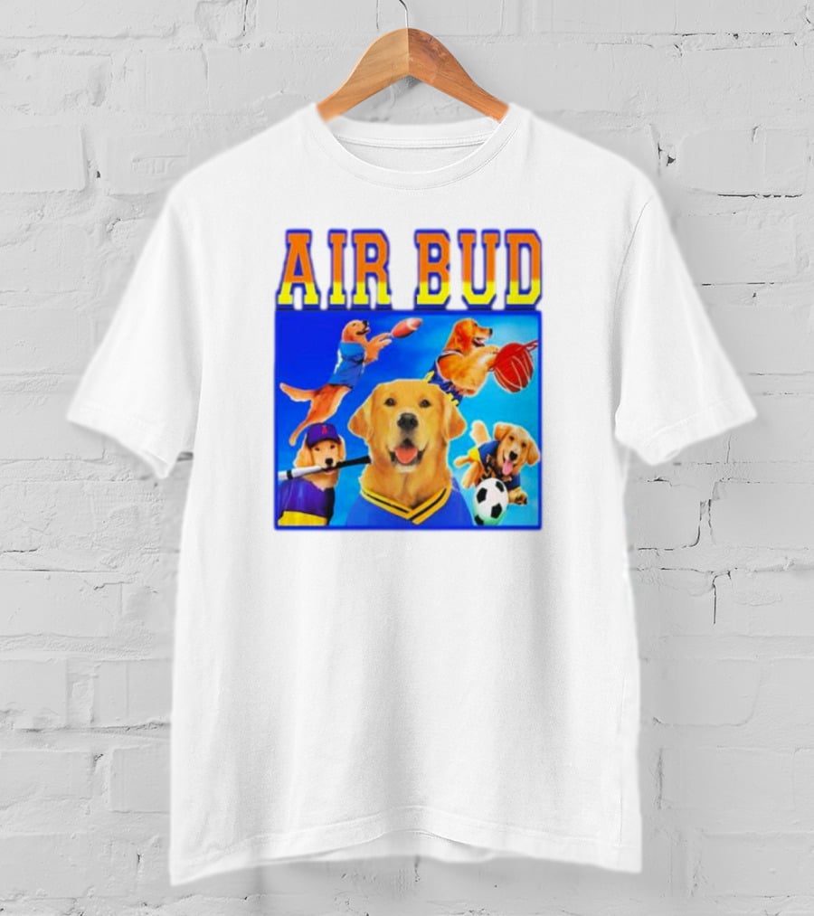 Air Bud Basketball Soccer Baseball Football Dog Iconic Movie Sports T-Shirt
