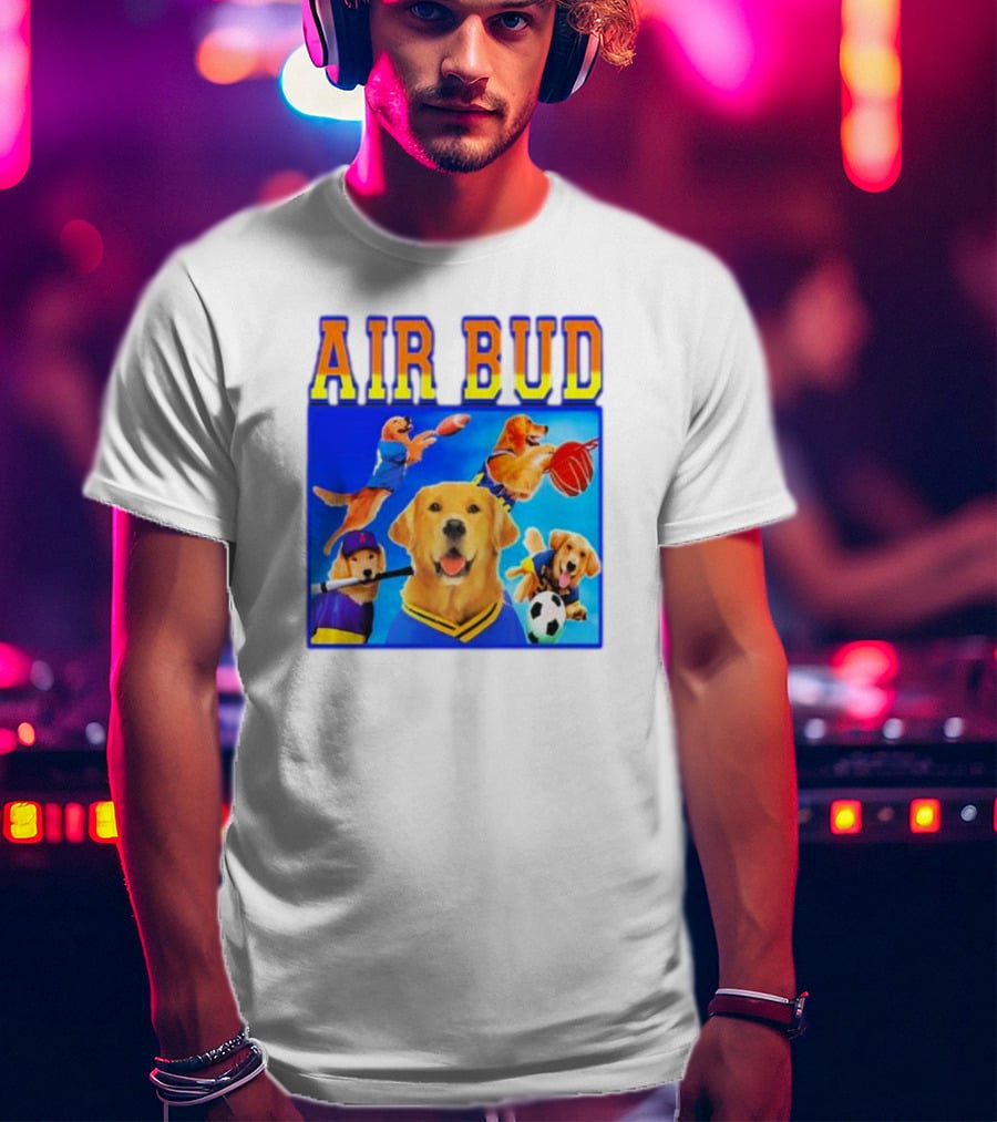Air Bud Basketball Soccer Baseball Football Dog Iconic Movie Sports T-Shirt