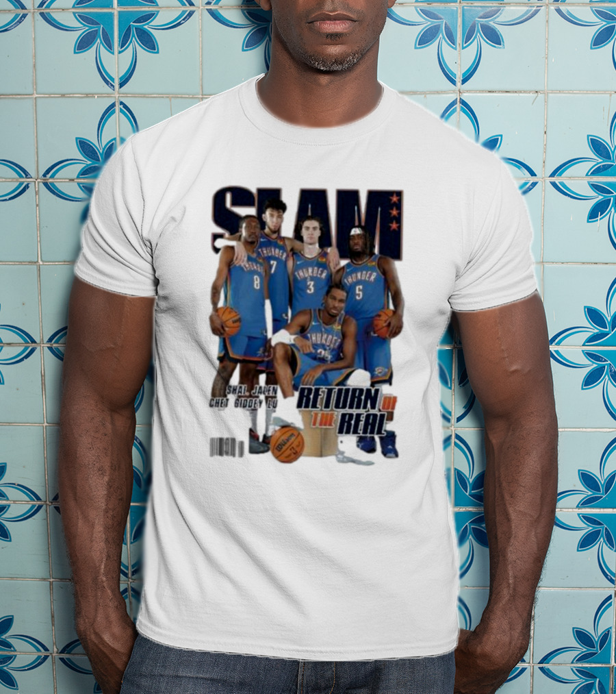 Slam Thunder Legends Return Of The Real Okc Thunder Slam 247 T-Shirt