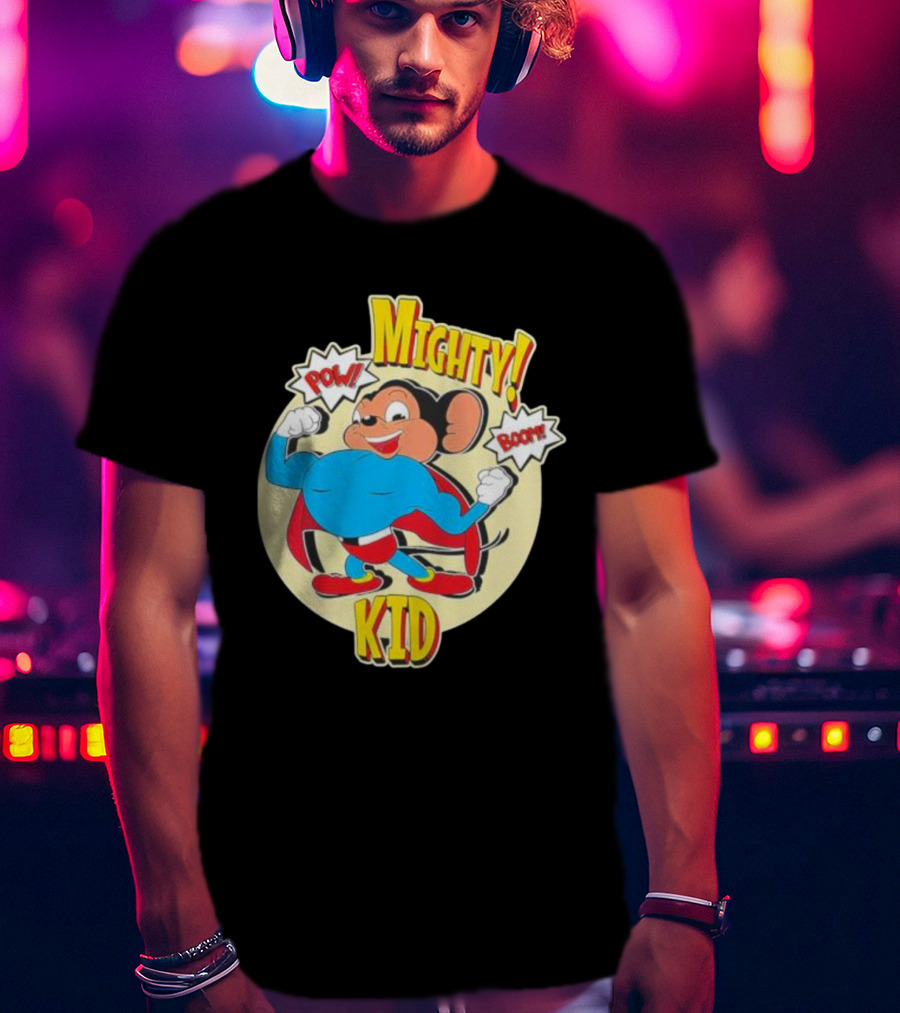 Mighty Kid Superhero Mouse Pow Boom Children's T-Shirt