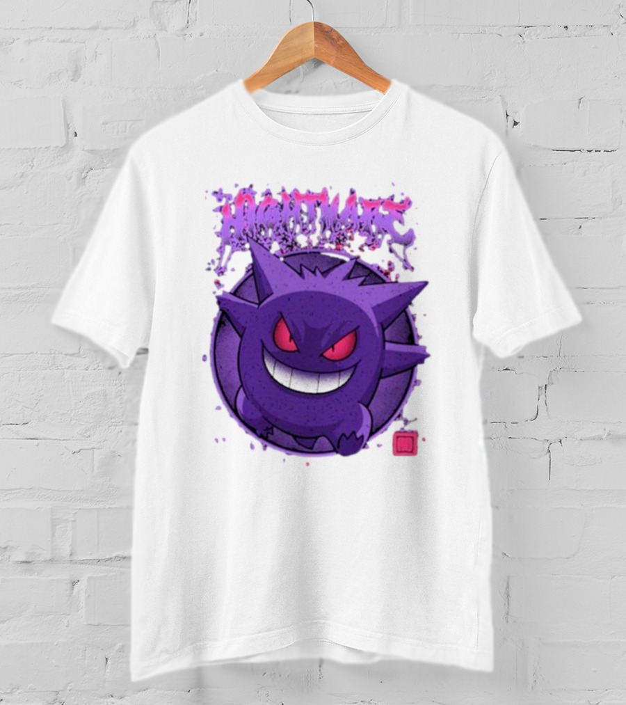 Gengar Nightmare Pokemon Purple Mischief T-Shirt