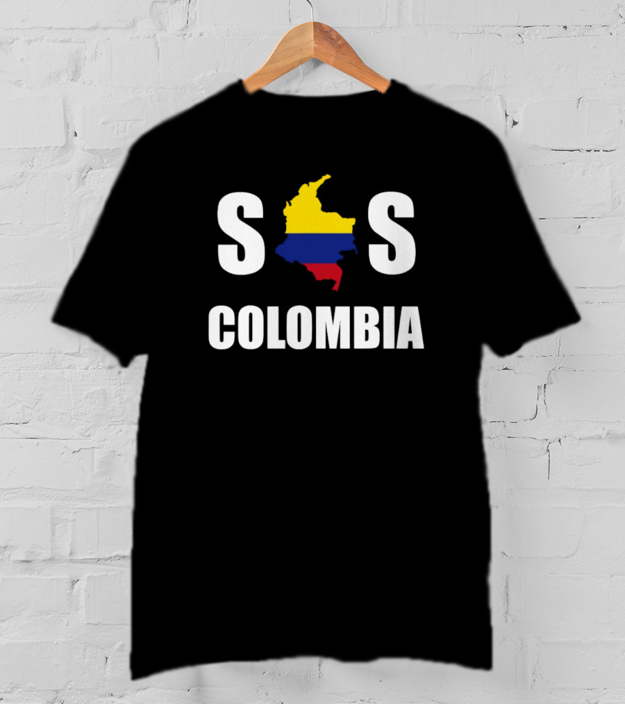 SOS Colombia Map Flag T-Shirt