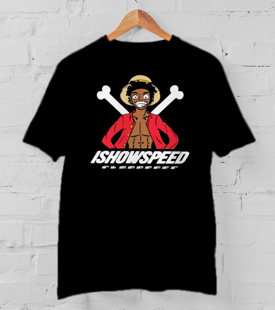 ISHOWSPEED Arff Arff Arff Arff Arff Arff Arff Luffy T-Shirt