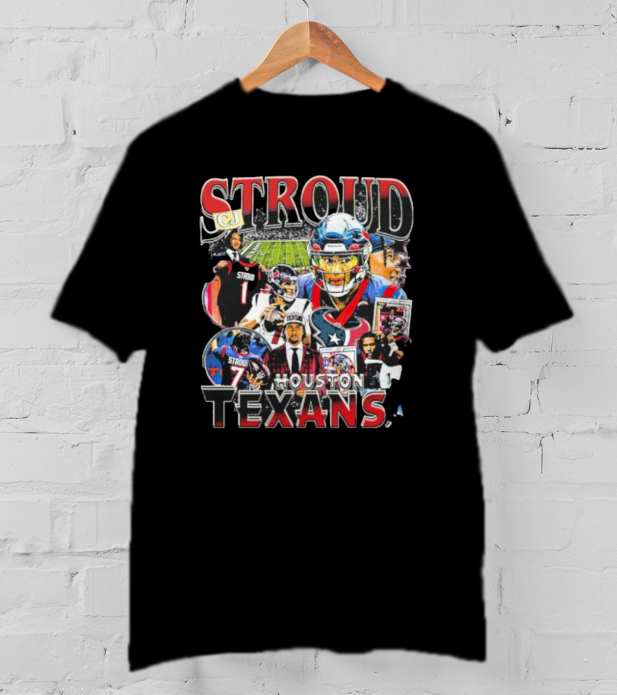 CJ Stroud Houston Texans Vintage Style Bootleg T-Shirt