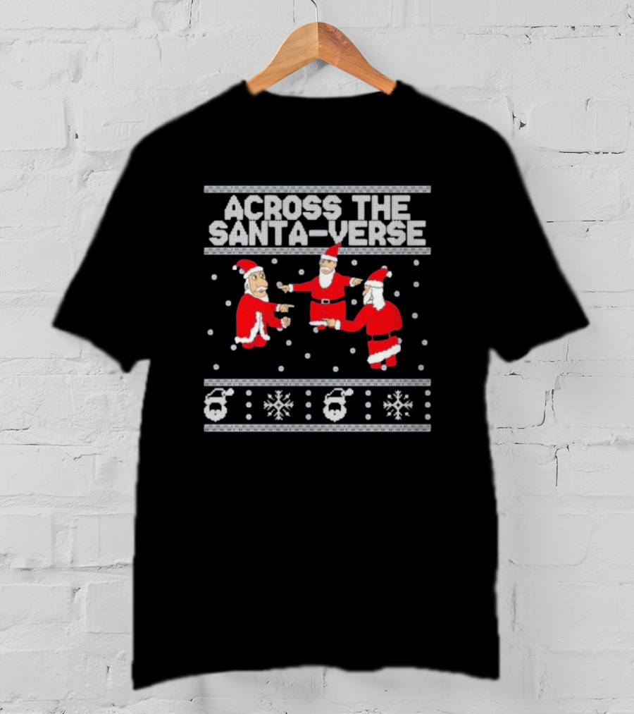Across The Santa-verse Santa Claus Meme Icons T-Shirt