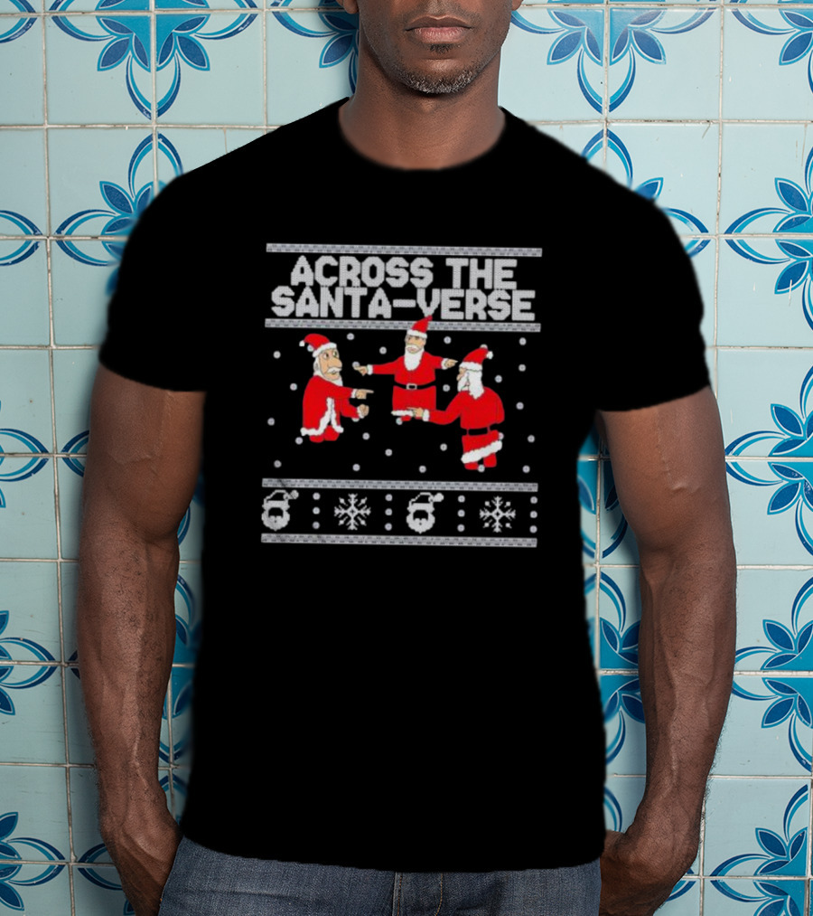 Across The Santa-verse Santa Claus Meme Icons T-Shirt