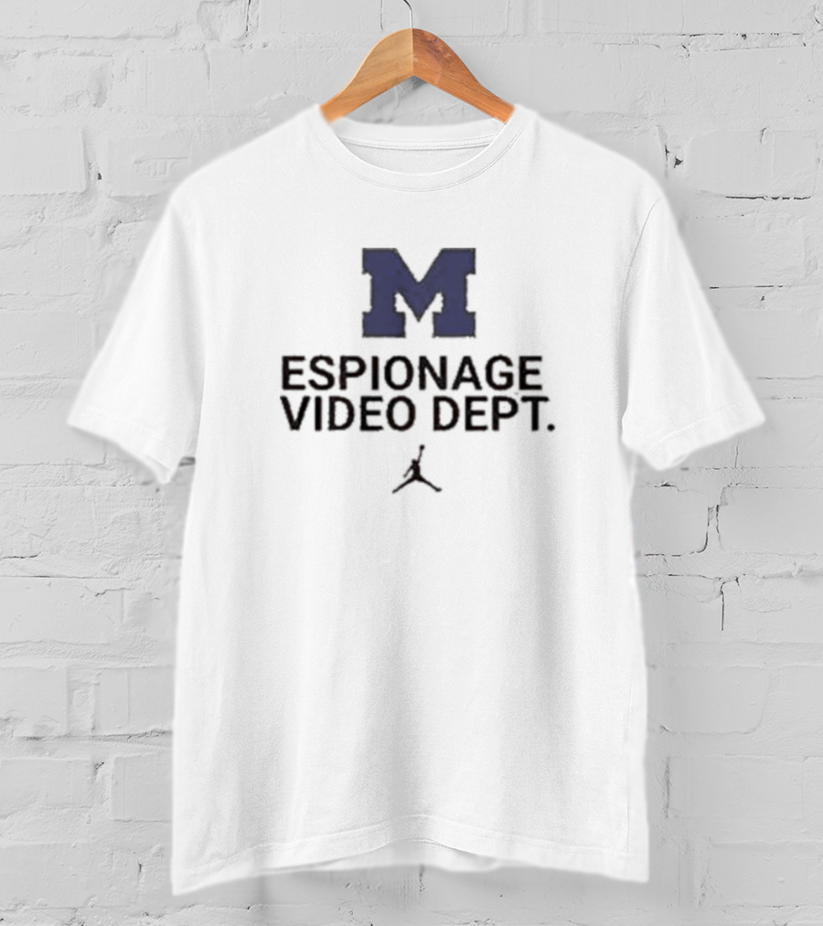 M Michigan Espionage Video Dept Jumpman T-Shirt