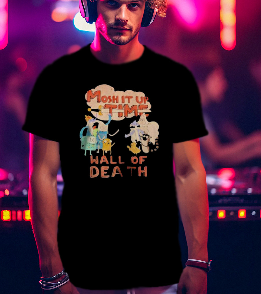 Adventure Mosh It Up Time Wall Of Death Cartoon Characters T-Shirt
