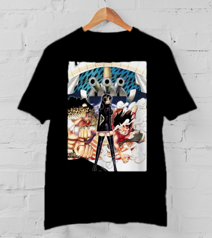 Geo Aw Enies Lobby Arc Animes Luffy Robin Lucci Cannon T-Shirt