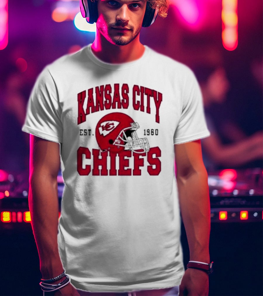 Kansas City Chiefs Est 1960 Helmet Chiefs Football T-Shirt