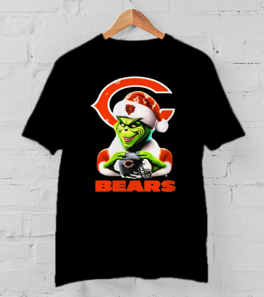 Santa Grinch Bears Merry Christmas Love Chicago Bears T-Shirt