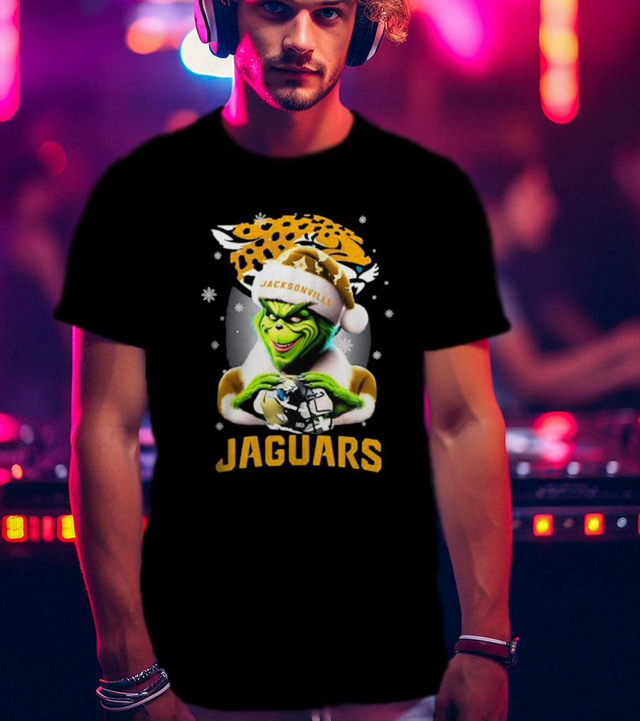 Santa Grinch Jacksonville Jaguars Merry Christmas T-Shirt