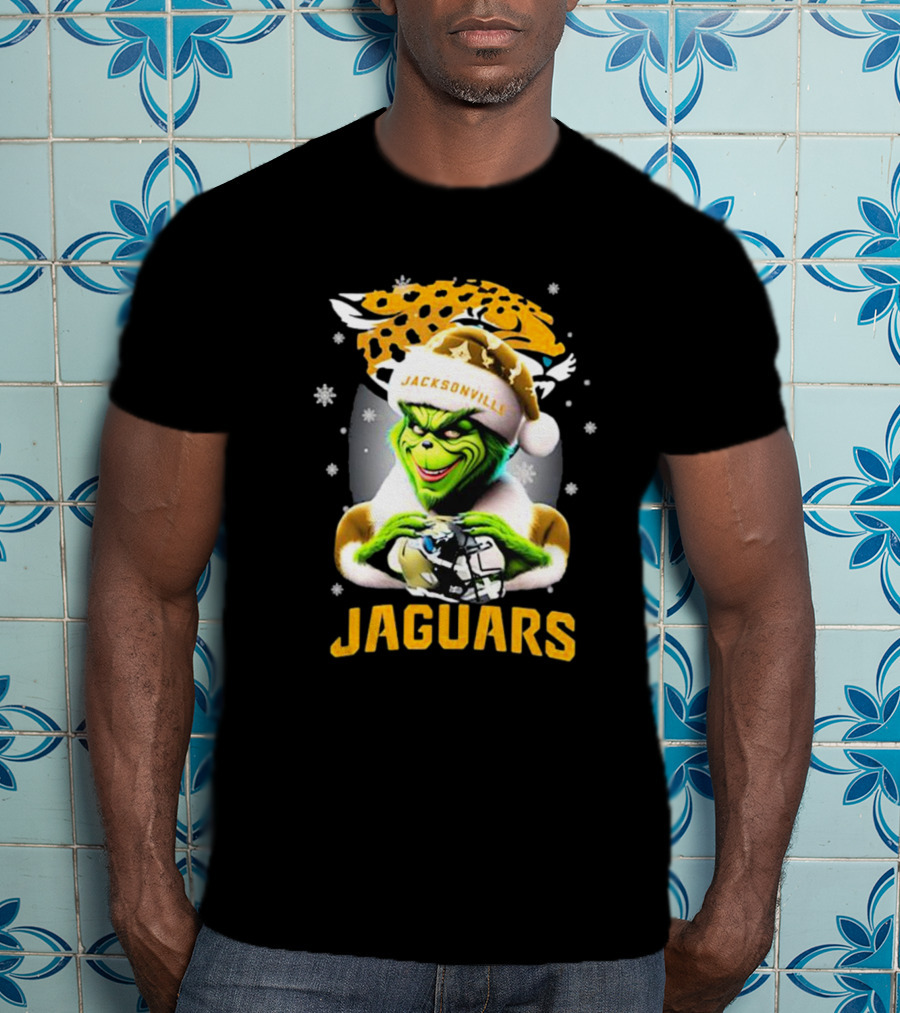 Santa Grinch Jacksonville Jaguars Merry Christmas T-Shirt